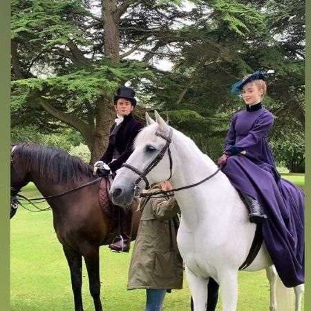 Phoebe Dynevor horse riding 