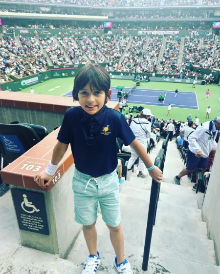 william luca costa marsden enjoying the tennis game