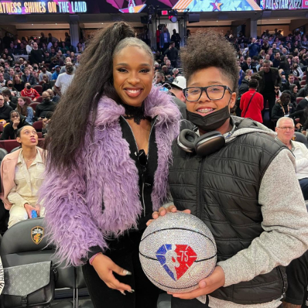 Jennifer is with her son