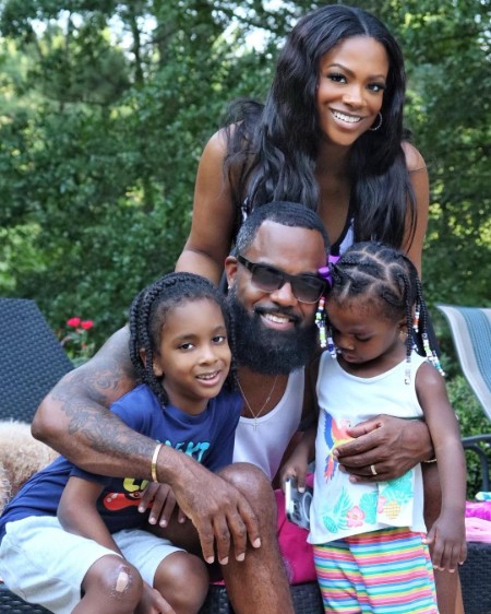 kandi with his husband and kids