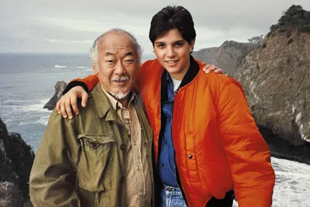 pat morita with ralph macchio 