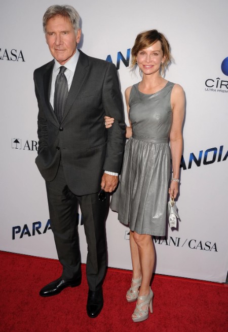 Calista Flockhart with her husband Harrison Ford
