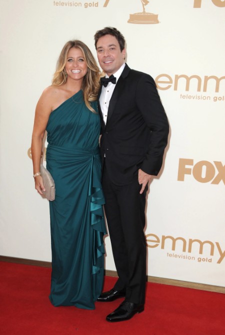Jimmy Fallon with his wife Nancy Juvonen