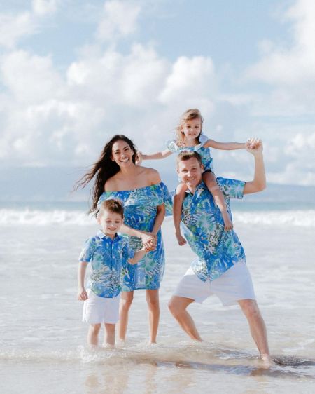 dyrdek with her husband and children