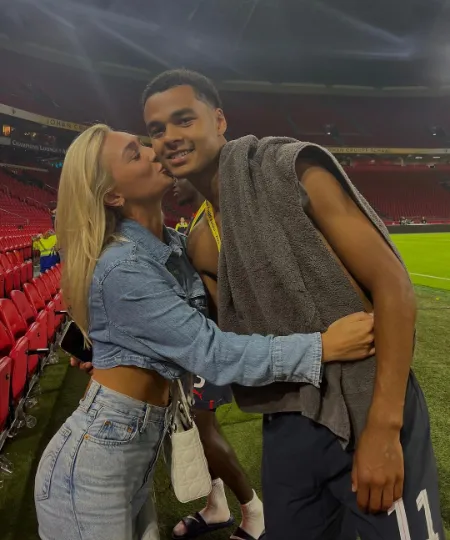 cody gakpo with his girlfriend after a game in July 2022