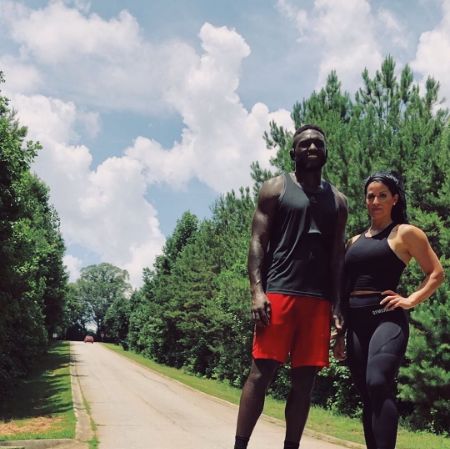 mariah delpercio with her husband chris godwin during moring walk