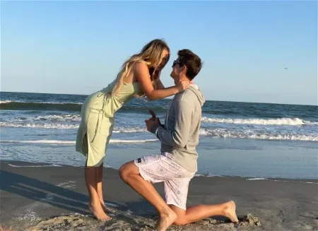 zane smith proposing mccall gaulding at folly beach in 2022