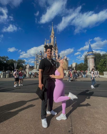 morgan ledenko with her boyfriend jaelan phillips at disney land