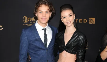 paige searcy with boyfriend james lastovic in days of our lives promotion