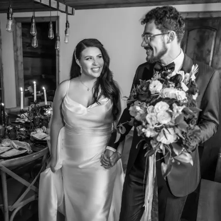 rodrigo blankenship and logan harrell during their wedding on 11th july 2022 in georgia