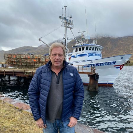 sig hansen standing infront of his boat northwestern