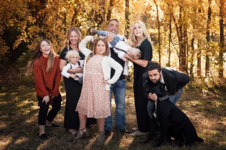 sarah white with her family and kids
